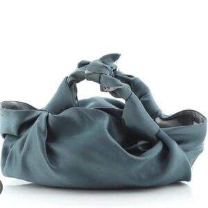 Elegant Teal Knot Handle Women's Bag